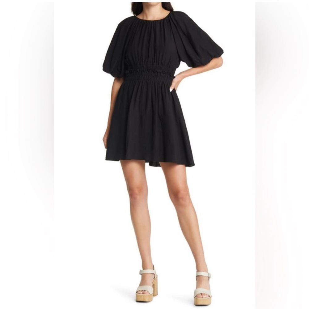 Moon River open back black dress